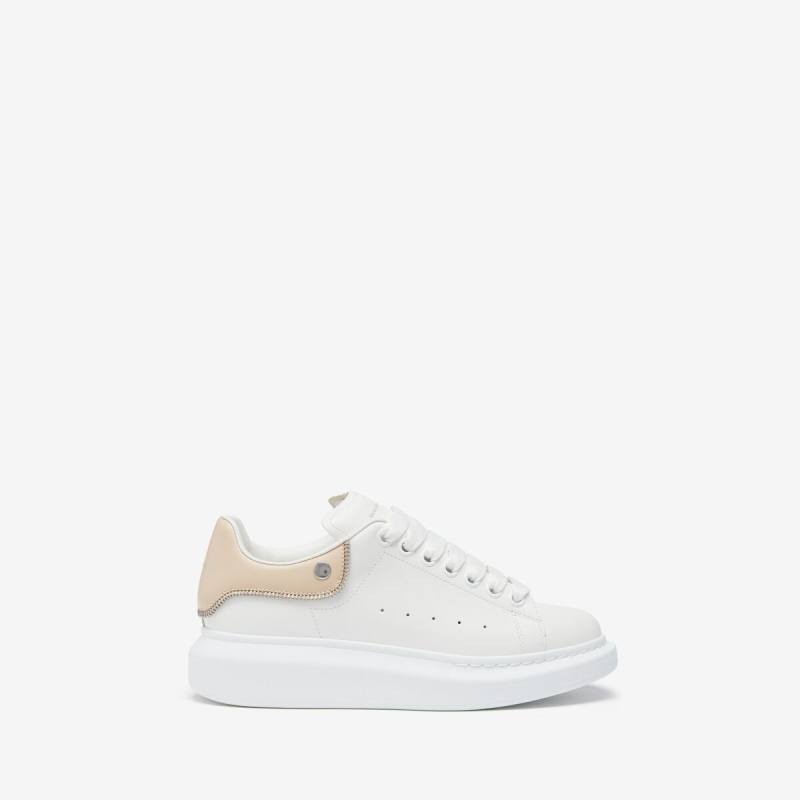 Alexander McQueen Women's White Oversized Sneaker - 10.5 (Calf Leather)